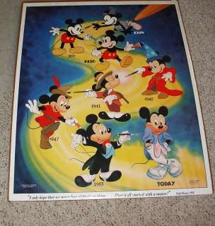 Walt Disney 1986 SEALED Posters MICKEY MOUSE Pinocchio DONALD DUCK 