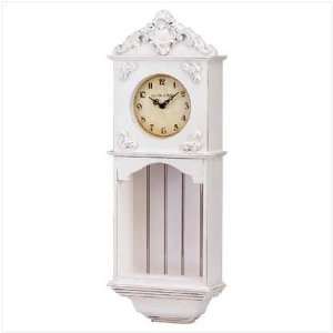   : La Cote DAzur Wood Wall Clock/Shelf   Style 34664: Home & Kitchen