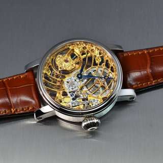 Tourby Art Deco Skeleton   genuine ETA Unitas 6498  1  