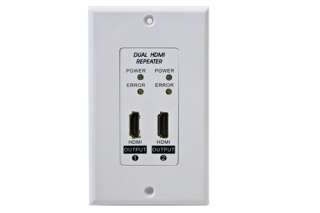HDMI Dual Double Repeater Wall Plate to Extend HDMI up to 100ft at 