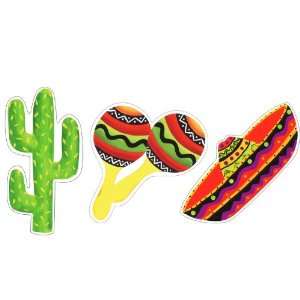  Lets Party By Creative Converting Fiesta Stripes Cutouts 