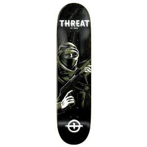  Threat Guerilla Warfare Skateboard Deck (Black, 7.75 Inch 