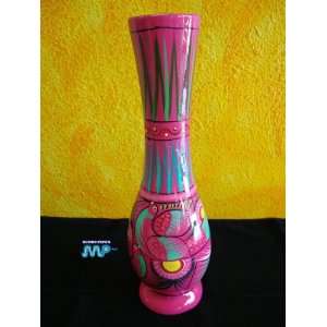   / MEXICO Pottery Vivrant Hand Painted Art (Hot Pink) 