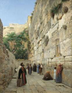 Wailing Wall by Gustav Bauernfeind Poster Print ISRAEL  