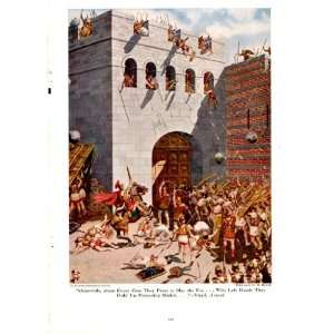   Walled Mediteranean City   H. M. Herget Ancient Rome Print: Everything