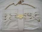 Authentic JIMMY CHOO WHITE patent Leather and Gold Chain Strap Handbag