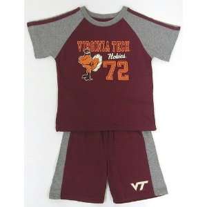  Virginia Tech Hokies Toddler Pilot T Shirt & Shorts Set 