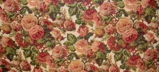 8yds Voluptuous Cabbage Roses Drapery/Upholstery Fabric  