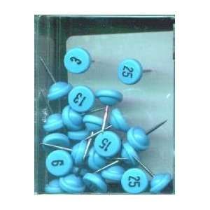  Light Blue Numbered Map Pins 1 100: Office Products