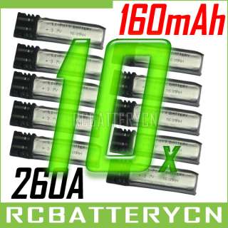 NEW 10x 3.7v 160mAh RC Battery Lipo AKKU FOR Nine Eagles 260A Solo pro 