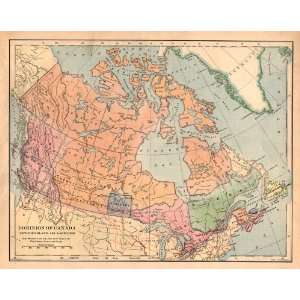  Bradley 1898 Antique Map of Canada