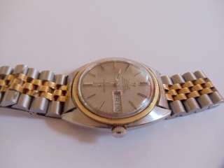 OMEGA CONSTELLATION AUTOMATIC GOLD TOP DAY DATE RUNNING  
