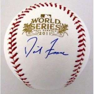  David Freese Autographed Baseball   2011 WS SI 