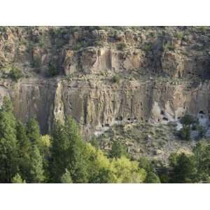 Anasazi Ancestral Puebloan Cliff Dwelling Ruins in the Frijoles Canyon 