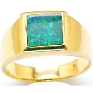   Presents 14k Gold Opal Inlay Ring Size 7.5 giftubest