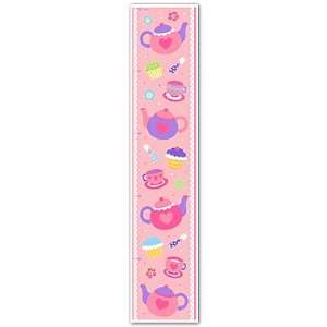  Tea Party Pink Pre Pasted Wall Growth Chart Office 