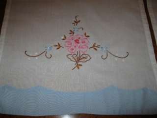 TWO VINTAGE COTTON EMBROIDERED TOWELS 12X20  