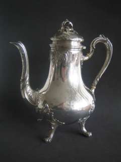 Antique French Sterling Silver Tea Pot Rococo  