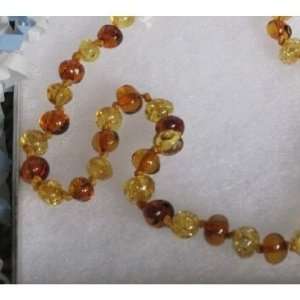   Multi Colored Baltic Amber Teething Necklace   12 13 