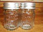 Green Glass Mason Jar Salt and Pepper Shakers items in Beckys Country 