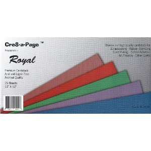 Cre8 a Page 12x12 Royal Cardstock Multi Color Pack, 25 Sheets, 80 lbs 