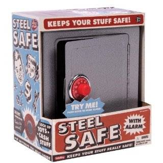  Small Steel Safe Bank with Alarm Great fun for kids 