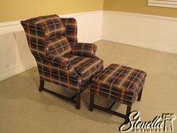 17958: CLAYTON MARCUS Wing Chair and Ottoman  