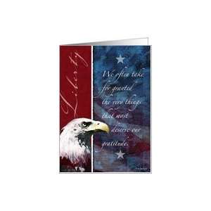 Bald Eagle Liberty   Troop Support Card Card