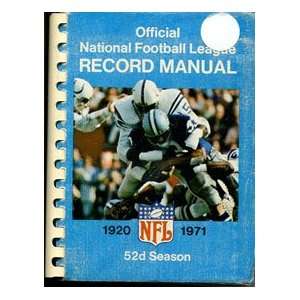  Official NFL Record Manual