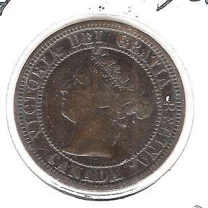 VERY NICE 1882 H CANADIAN QUEEN VICTORIA LARGE ONE CENT  