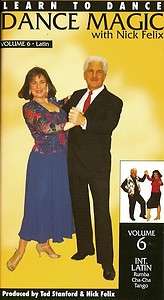LATIN DANCE 6 instructional VHS Nick Felix Rumba Cha Cha Tango 