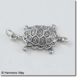 STERLING SILVER ~ TORTOISE LAND TURTLE Reptile CHARM  