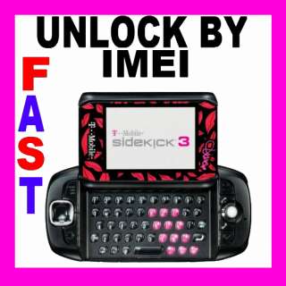 Unlock Code For T MOBILE SIDEKICK 2008,PV210 LX,PV250  