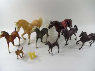 Lot 3 Vintage Breyer Horse & Other Plastic Toy Horses  