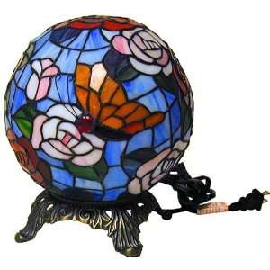  VCS TGBF8 Tiffany Glass 8 Inch Butterfly Lighted Globe 