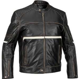 River Road Vagabond Mens Vintage Leather Touring Motorcycle Jacket 
