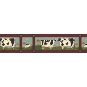 Club Pack of 6 Rolls Warren Kimble Cow Folk Art Wallpaper 