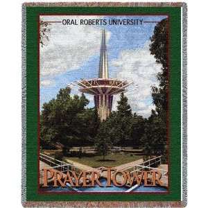   Oral Roberts Univ Prayer Tower Throw   70 x 54 Blanket/Throw: Sports