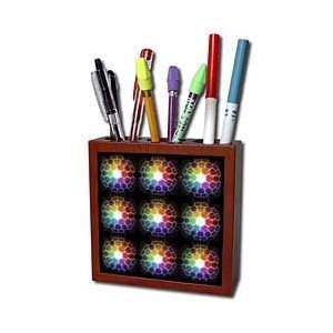   light through prism into honeycomb   Tile Pen Holders 5 inch tile pen