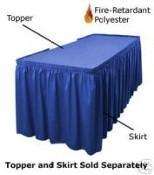 14x 29 Poly Knit table skirt with Velcro® backing.