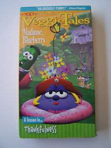 Veggie Tales MADAME BLUEBERRY Thankfulness 1993 VHS 045986021311 