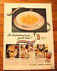 1941 Campbells Soup Ad Old fashioned goes to Town