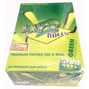Juicy Jays Green Slim Size Unflavored Premium Rolling Papers on a 