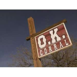Americas Gunfight Capital, OK Corral Sign, Tombstone, Arizona, USA 