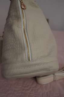 White Womens Genuine Leather Handbag Shoulder Bag  