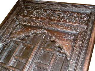 Antique Old Door Coffee Table Carved Teak Wood India Wooden Furniture 