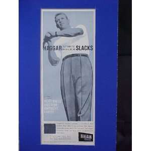Mickey Mantle New York Yankees 1956 Hagar Slacks Advertisement 
