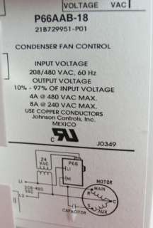 P66 AAB 18 Johnson HVAC Electronic Fan Speed Control  