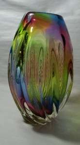 Vintage Kamei Glass Vase **Osaka Japan** Signed!  