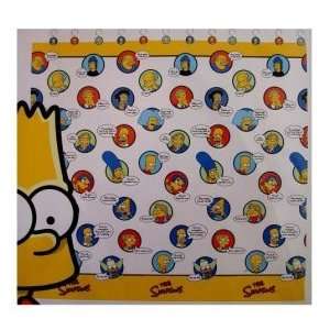  The Simpsons Bart Homer Vinyl Shower Curtain